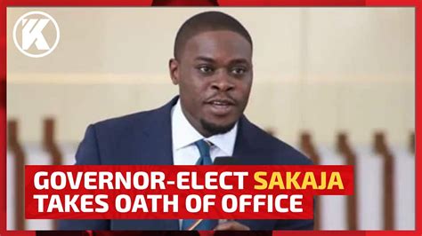 LIVE Nairobi Governor Elect Johnson Sakaja Takes Oath Of Office YouTube