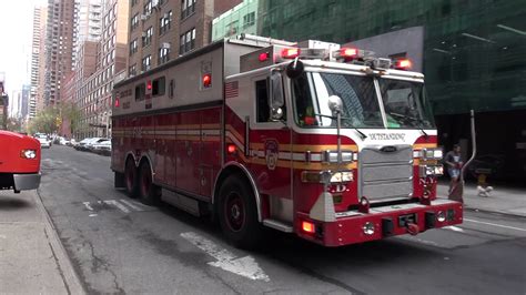 Fdny Rescue 1 Spare Rig Pierce Responding From Quarters April 2017