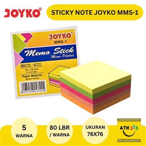 Jual Sticky Note Stick Note Sign Here Memo Tempel Merk Joyko Mms