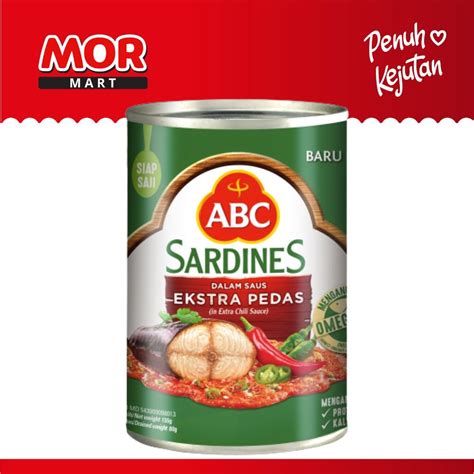 Jual ABC Sardines Tomat 425 Gr 1 Kaleng Shopee Indonesia