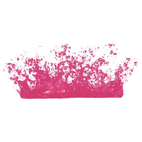 Splashing Liquid White Transparent Liquid Water Splash Pink