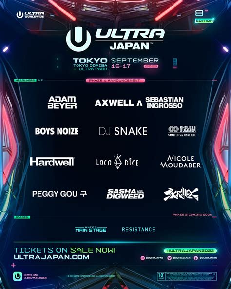 ULTRA Japan 2023: Phase 1 Lineup with Axwell & Ingrosso, Peggy Gou ...