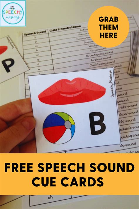 Speech Sound Cue Cards Freebie Speechy Musings In 2024 Speech