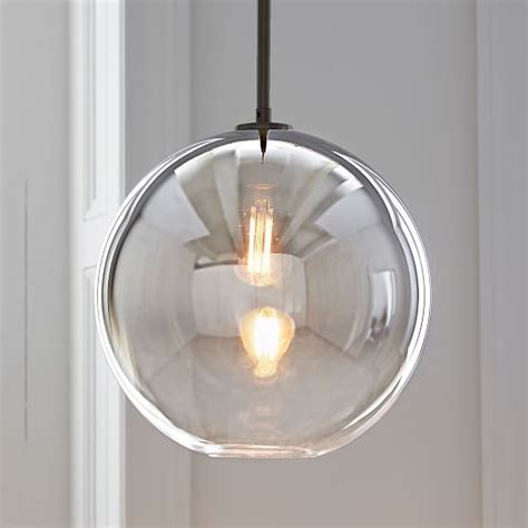 Sculptural Glass Globe Pendant Large West Elm Senter