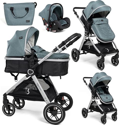 BEBELISSIMO Poussette combinée trio 3 en 1 siège auto 0m nacelle