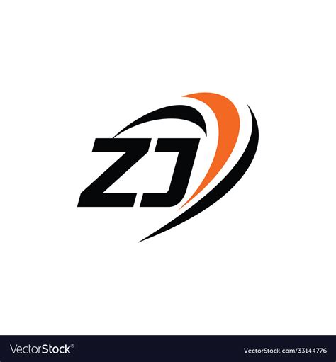 Zj Monogram Logo Royalty Free Vector Image Vectorstock