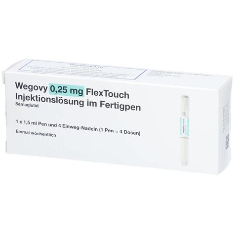 WEGOVY 0 25 Mg FlexTouch Injektionslsg Fertigpen 1x1 5 Ml Mit Dem E