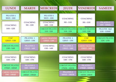 Planning Des Cours Atlas Institut