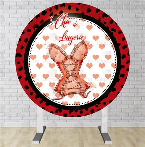 Painel Redondo Sublimado Chá de Lingerie PNR