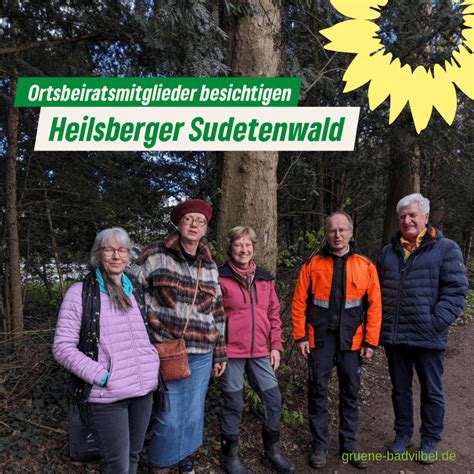 Ortsbeiratsmitglieder besichtigen den Heilsberger Sudetenwald Grüne