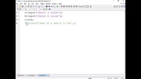 90 Usage Of Input Command In Matlab Youtube