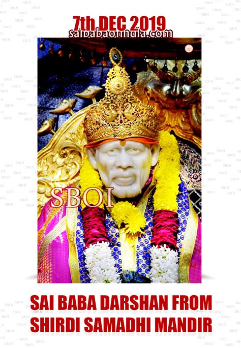 Latest Sai Darshan Picture From Shirdi Samadhi Mandir Today