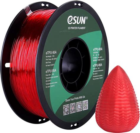 ESUN Flexible TPU Filament 1 75mm 3D Printer Filament TPU 95A