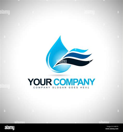 Water Drop Icon Logo Design. Creative logo of a water drop with waves ...