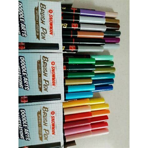 Jual Snowman Brushpen Brush Pen Set Spidol Kuas Kaligrafi