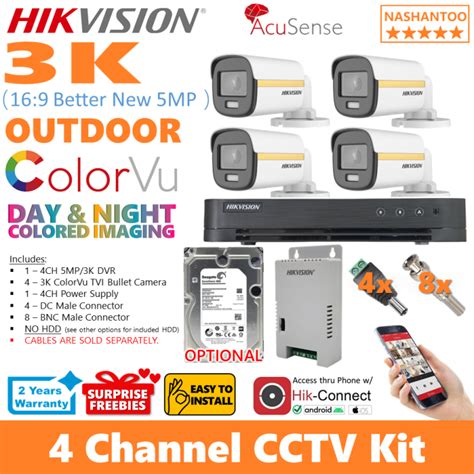 Hikvision Channel Colorvu K New Mp Tvi Cameras Outdoor