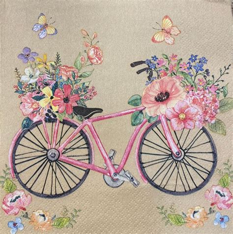 Decoupage Napkins Decoupage Paper For Furniture Decoupage Napkins Bicycle Paper Napkins