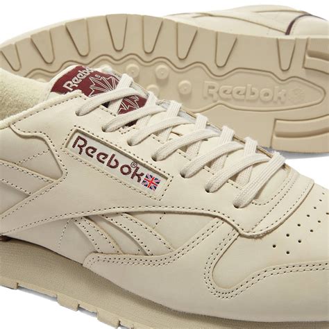 Reebok Classic Leather Alabaster Maroon And Navy End