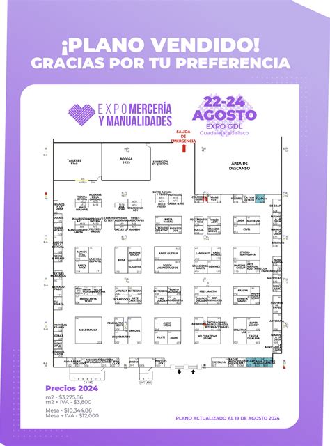 Plano de Exposición Expo Mercería y Manualidades Guadalajara