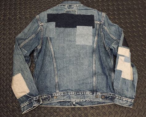 Sample Levis Trucker Jacket Patches Medium Gem