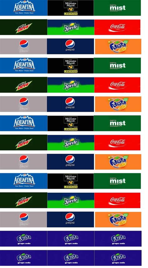 Printable Soda Machine Labels