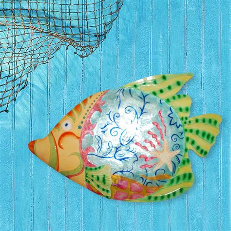 Fish Colorful Wall Decor With Green Accent Medium (m8010) - Eangee Home ...