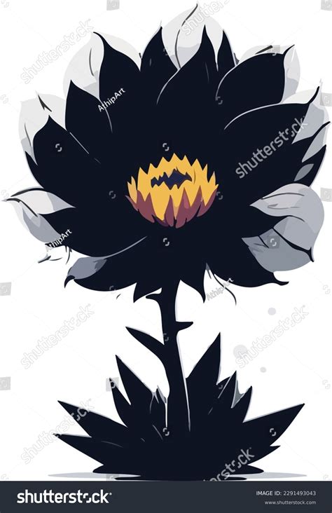 Tropical Flower Vector Art 3d Sad Stock Vector Royalty Free