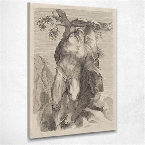 Naked Man Tied Up Peter Paul Rubens ภาพพมพบนผาใบแคนวาส