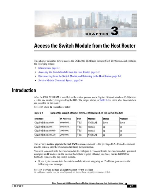 access module  command  interface router computing