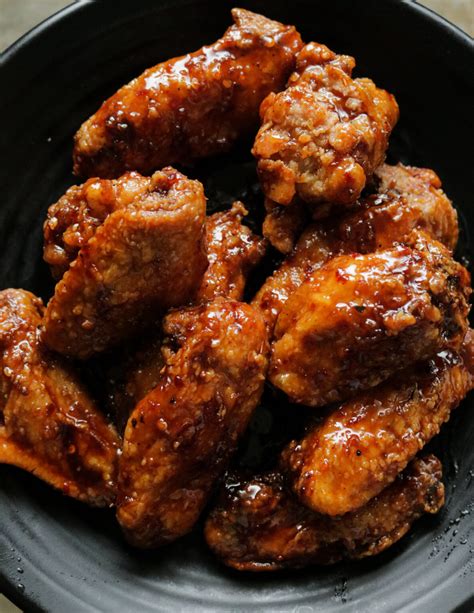 Spicy Pan Fried Chicken Wings In Teriyaki Sauce Island Smile