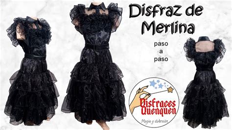 DIY Disfraz De Merlina Addams Como Hacer El VESTIDO De Merlina