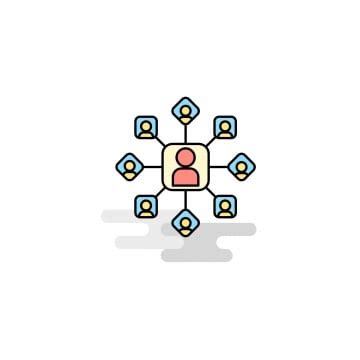 Network Flat Icon Vector Connect Distribution Manage PNG And Vector