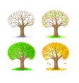 Cartoon Tree Seasons Set On A Nature Landscape Vector Image