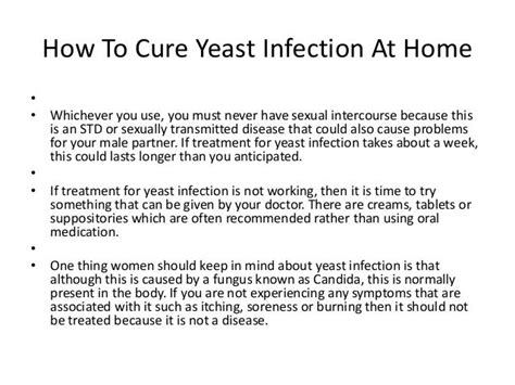 How To Cure Yeast Infection At Home