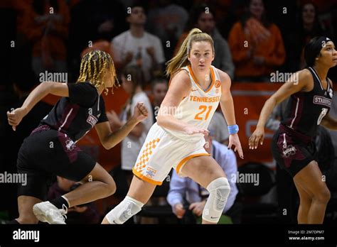 Tennessee Forward Tess Darby 21 Plays Against Mississippi State During An Ncaa Basketball Game