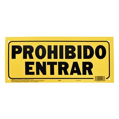 Letrero De Pl Stico Para Pared Prohibido Entrar X Cm Carteles