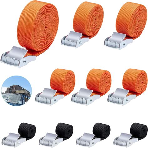 Zhongko 10pcs Tie Down Straps 4x40cm 3x1m 2x25m 1x4m Heavy Duty