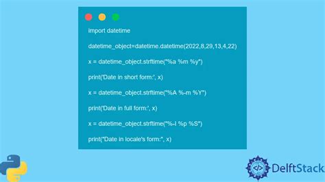 Python Datetime Strftime Method Delft Stack