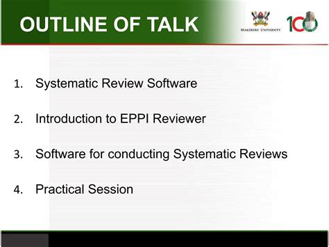 Introduction To Systematic Review Software Robert Apunyo Ppt