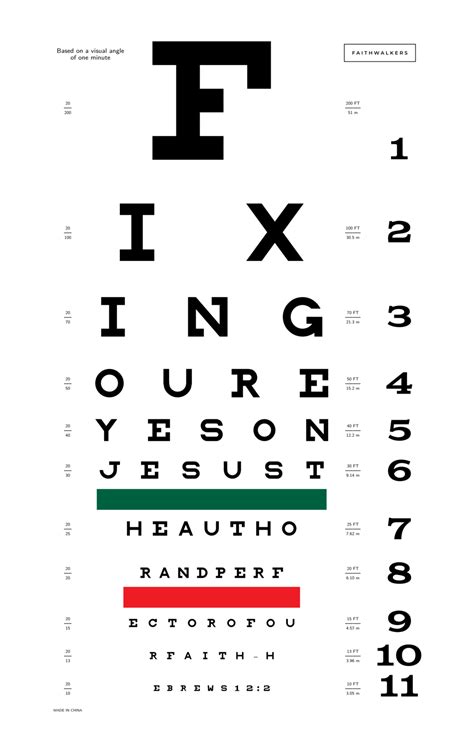 Eye Test Chart Printable A4