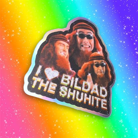 Good Omens Bildad the Shuhite Crowley Matte Holographic Sticker - Etsy