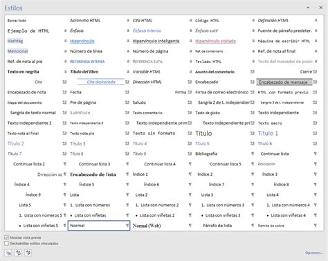 Las Diferentes Clases O Tipos De Estilos En Word