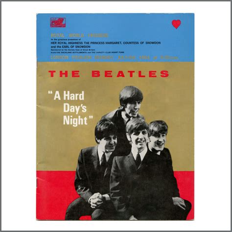 B The Beatles Hard Days Night London Premier Programme