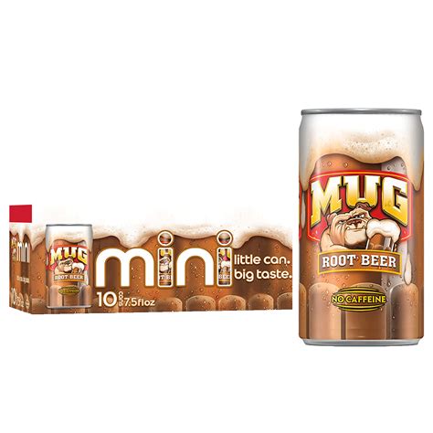 Mug Root Beer Soda 7 5 Ounce Mini Cans 10 Pack