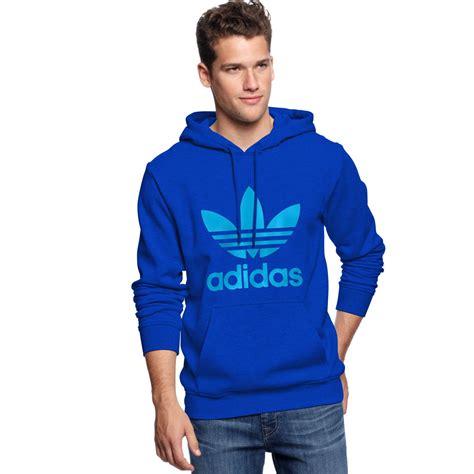 Adidas Hoodie Adi Originals Trefoil Hoodie In Blue For Men Lyst