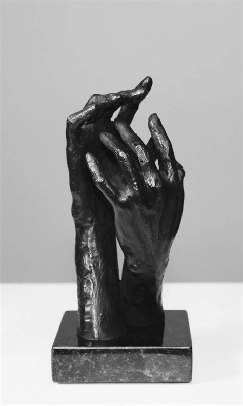 GESTURE OF TWO HANDS IN MOTION bronze sculpture Sculpture by Oceana ...