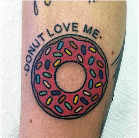 50 Donut Tattoo Designs For Men - Confectionery Ink Ideas