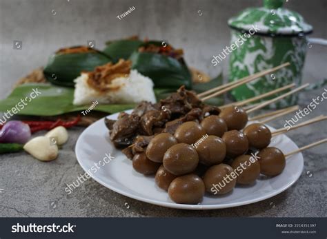 Nasi Angkringan Nasi Kucing Traditional Food Stock Photo