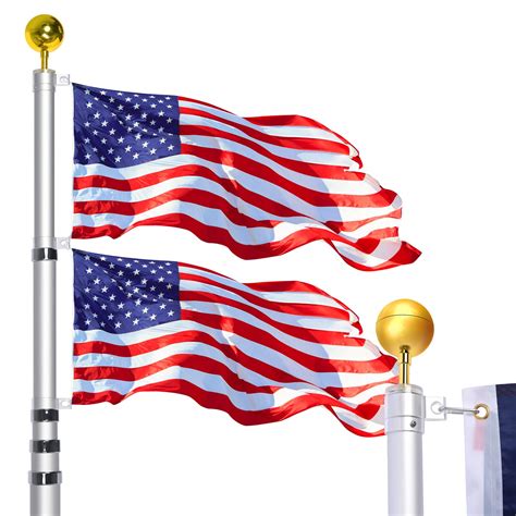 Buy WinisKi Telescoping Flag Pole 30ft Extra Thick Outdoor Heavy Duty