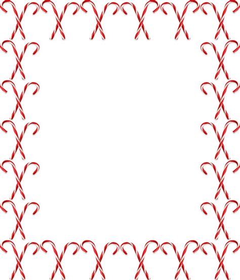 Free Christmas Candy Cane Borders Clipart Frames